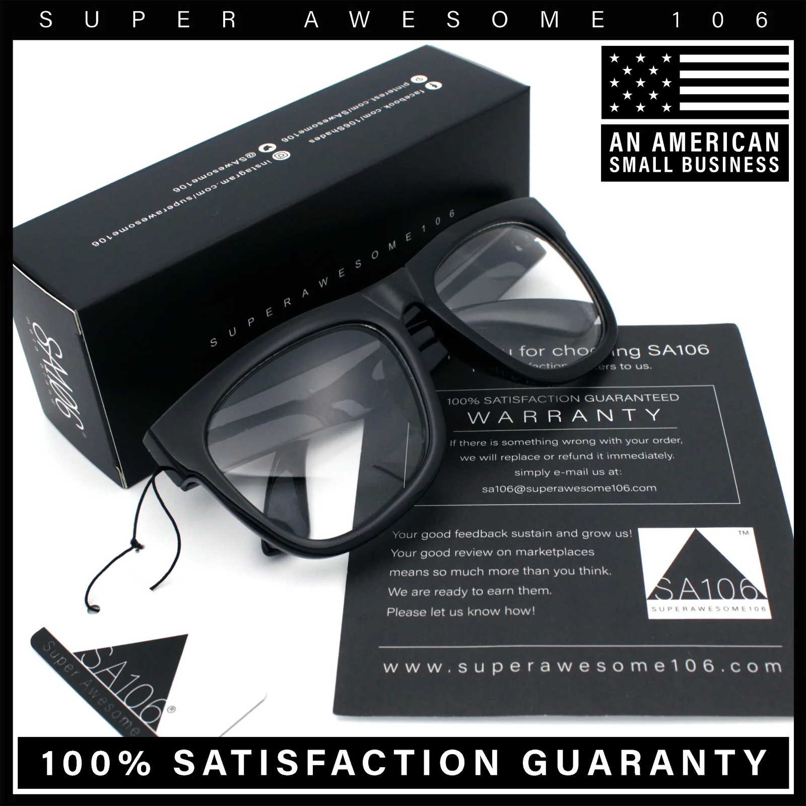 Classic Black Nerdy Thick Oversized Horn Rim Clear Lens Fashion Eyeglasses 2