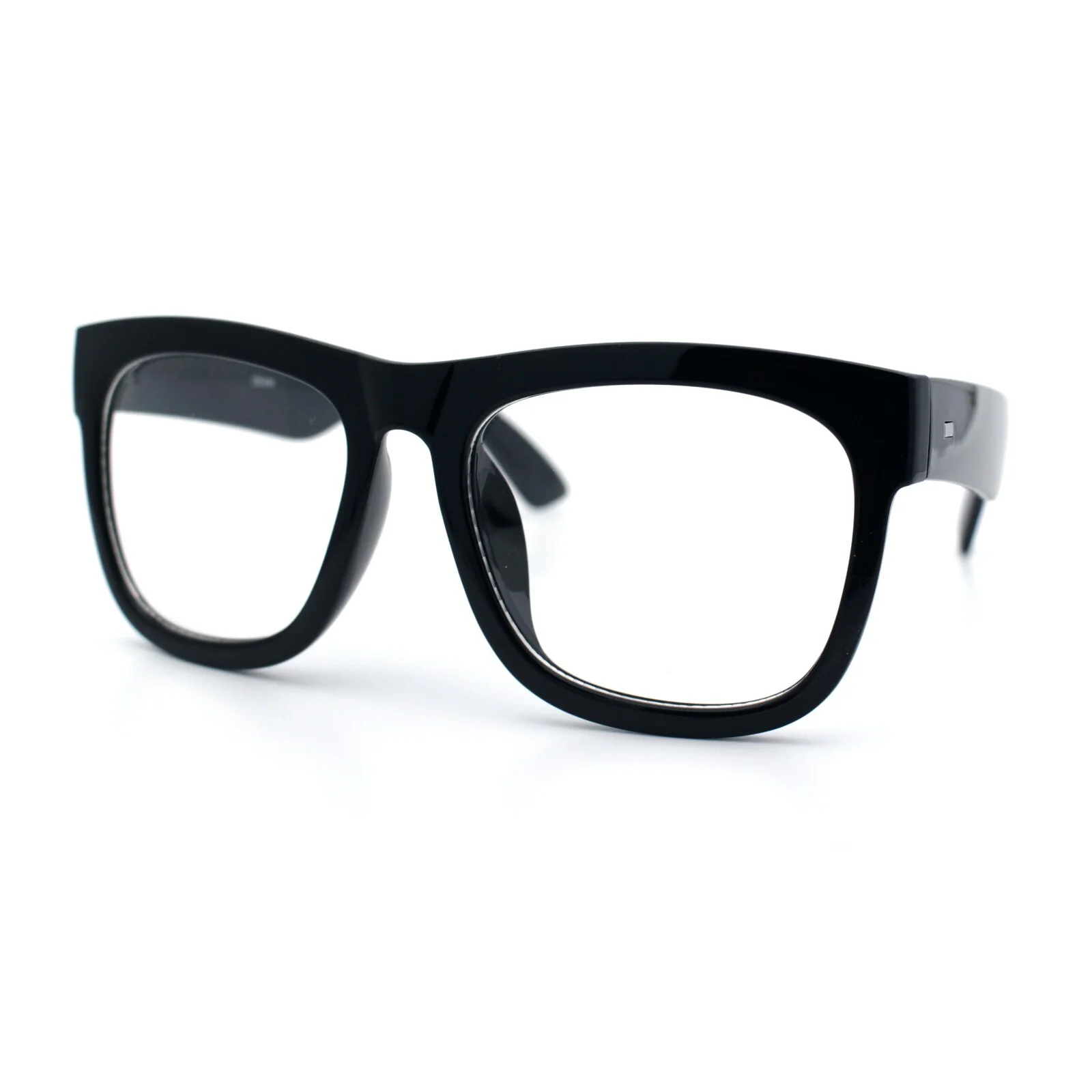Classic Black Nerdy Thick Oversized Horn Rim Clear Lens Fashion Eyeglasses 4